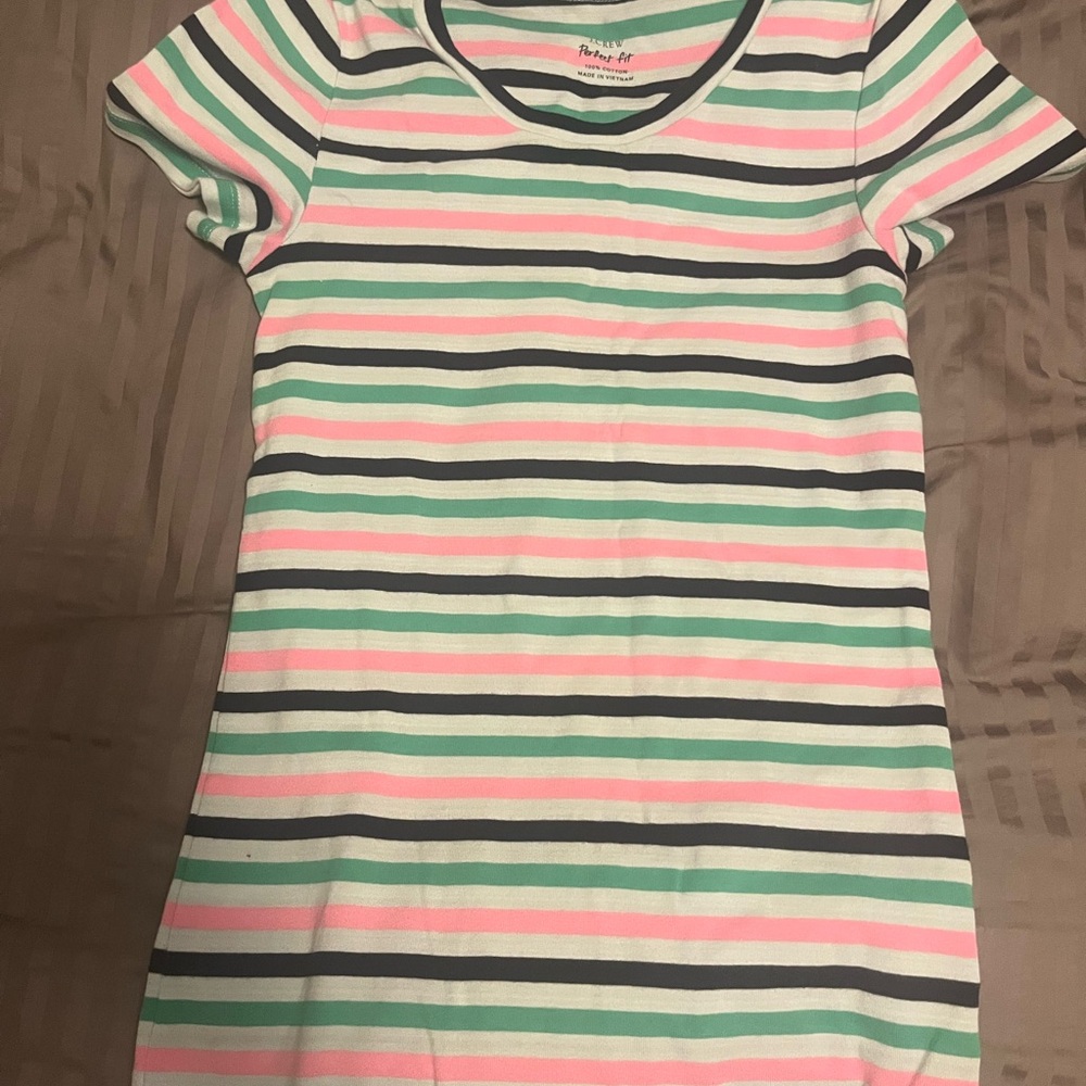 J. Crew Multicolor Striped Tee